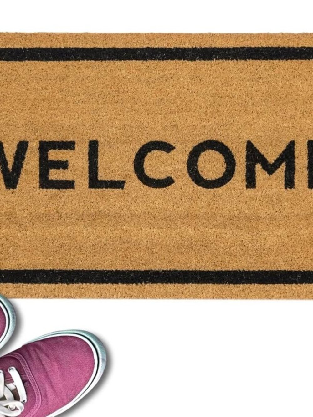 BRAND NEW WELCOME FRONT Coir DOOR MAT - 17” x 30” inches - rectangle shape